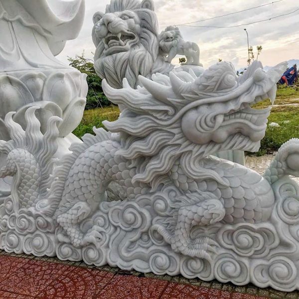 Tượng rồng bằng đá Non Nước tại Đà Nẵng dài 1,4 mét (R01)