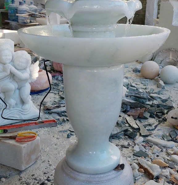 Tháp nước bằng đá cẩm thạch tự nhiên cao 1 mét (ĐPN17)