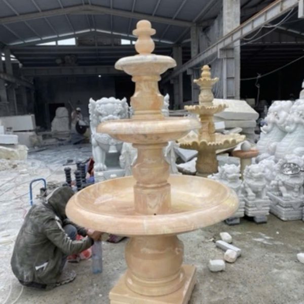 Đài phun nước đá vàng cà rốt tự nhiên cao 1,8 mét (ĐPN50)