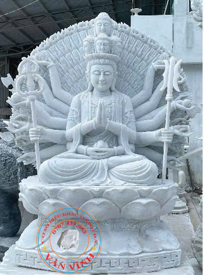 Tượng Phật Thiên Thủ Thiên Nhãn bằng đá tự nhiên cao 1,27 mét (PTTTTN16)