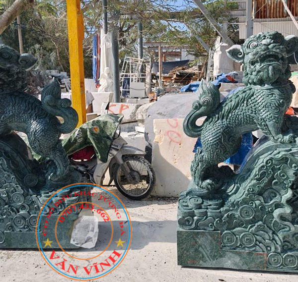 Tượng Nghê bằng đá xanh Ấn Độ cao 1,7 mét (CN09)